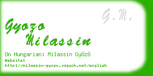 gyozo milassin business card